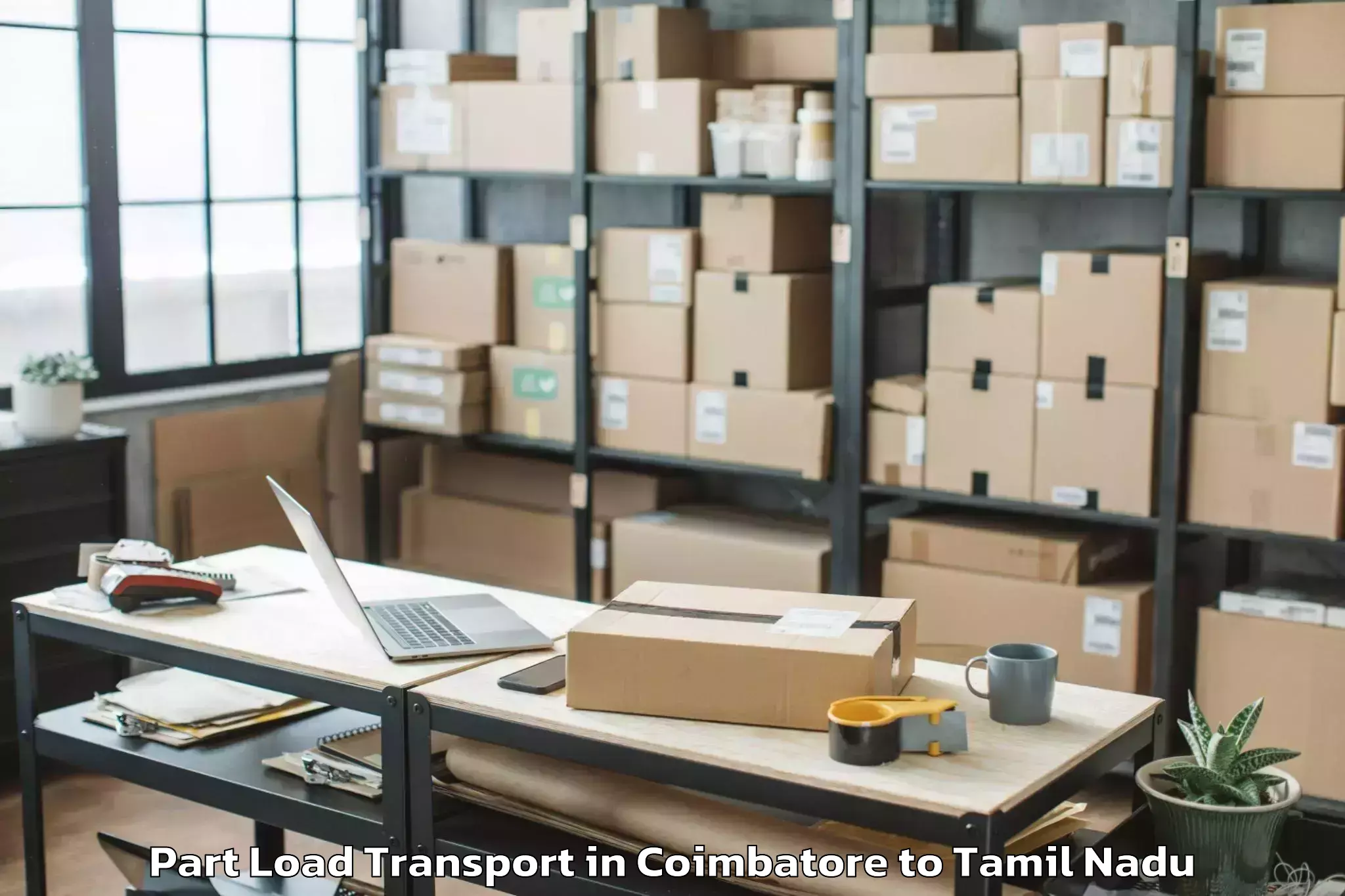 Affordable Coimbatore to Puduvayal Part Load Transport